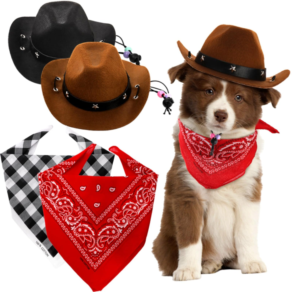 sombrero vaquero de eorbow para mascotas con ajuste cómodo