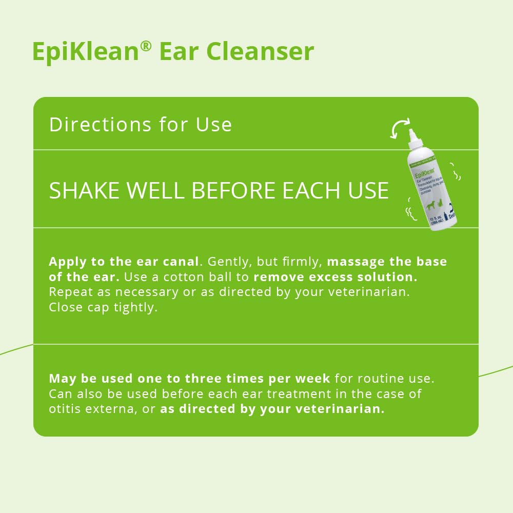 Remoción de residuos en orejas con EpiKlean para higiene diaria.