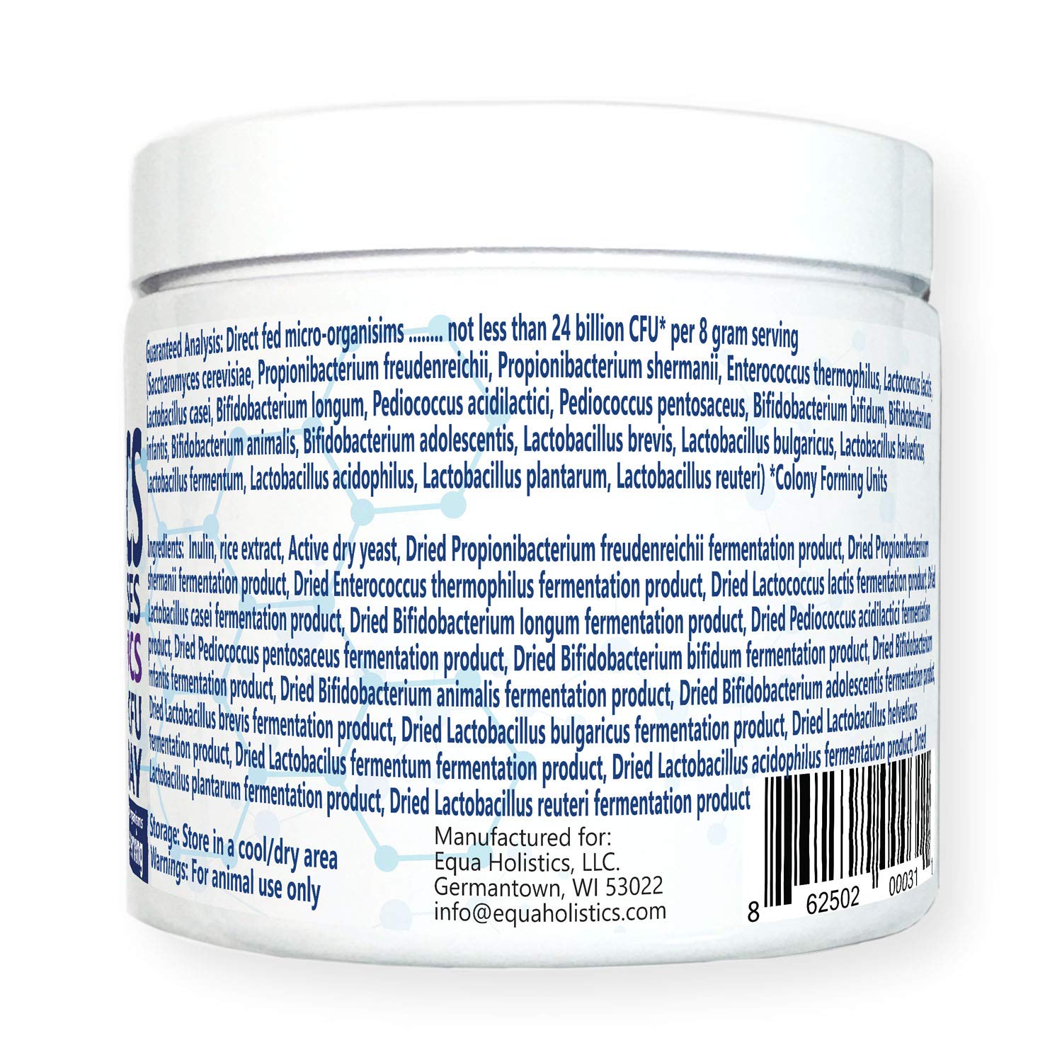 Equa Holistics HealthyGut: producido en EE.UU. con control de calidad