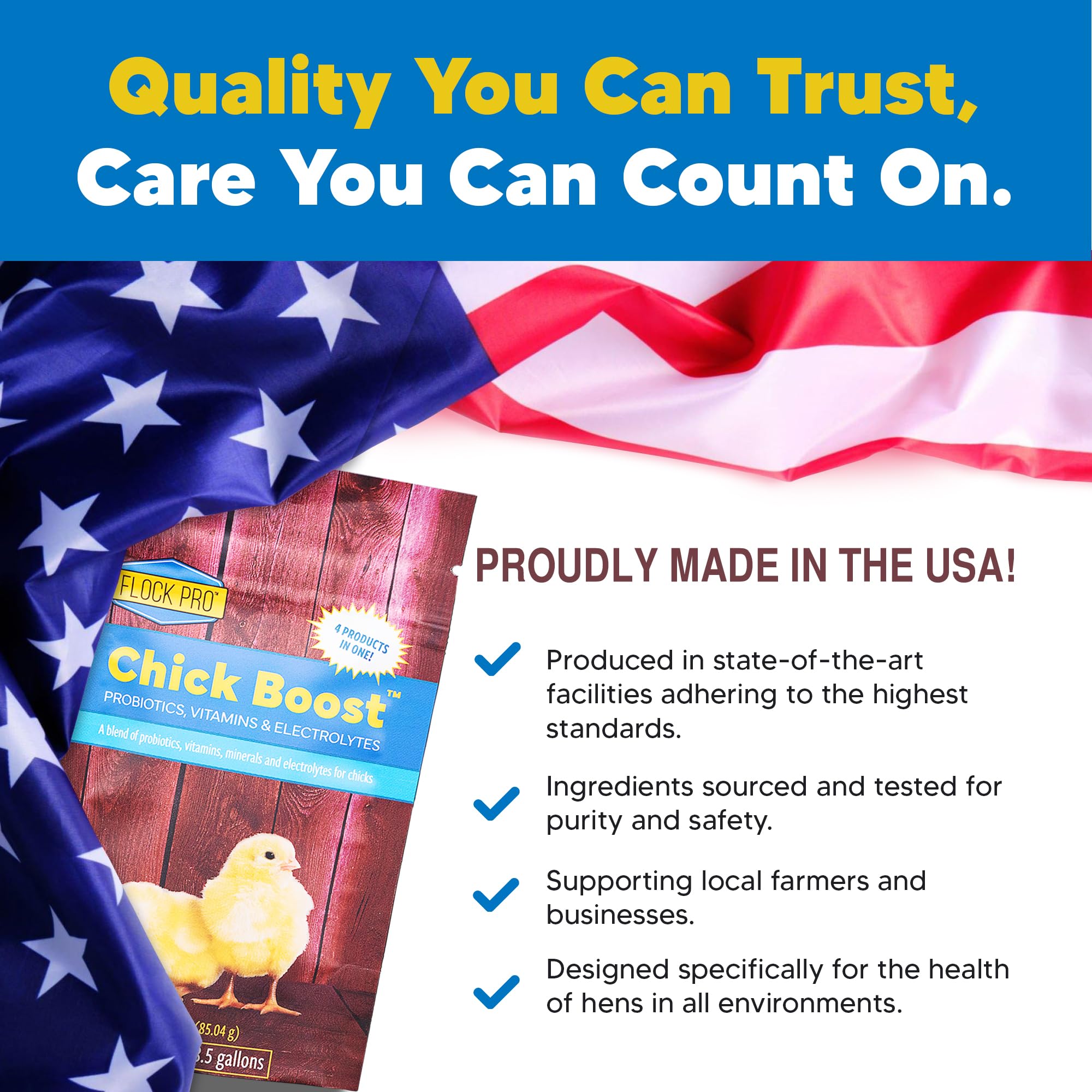 Equerry's Flock PRO Chick Boost Probiotic – vitaminas, minerales y electrolitos para aves jóvenes