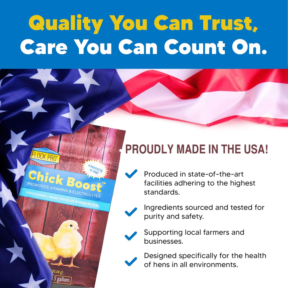 Equerry's Flock PRO Chick Boost Probiotic – vitaminas, minerales y electrolitos para aves jóvenes