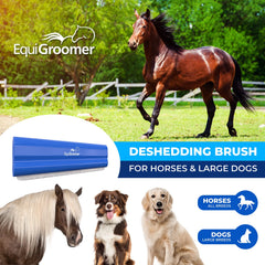 EquiGroomer dientes cortos cuidan piel sensible durante el cepillado