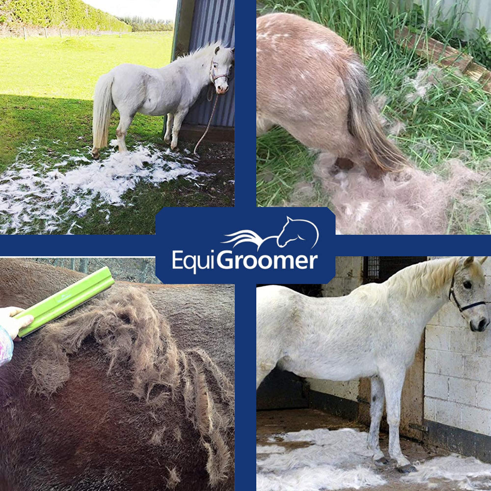 El revestimiento duradero de EquiGroomer resiste el uso frecuente en grooming.