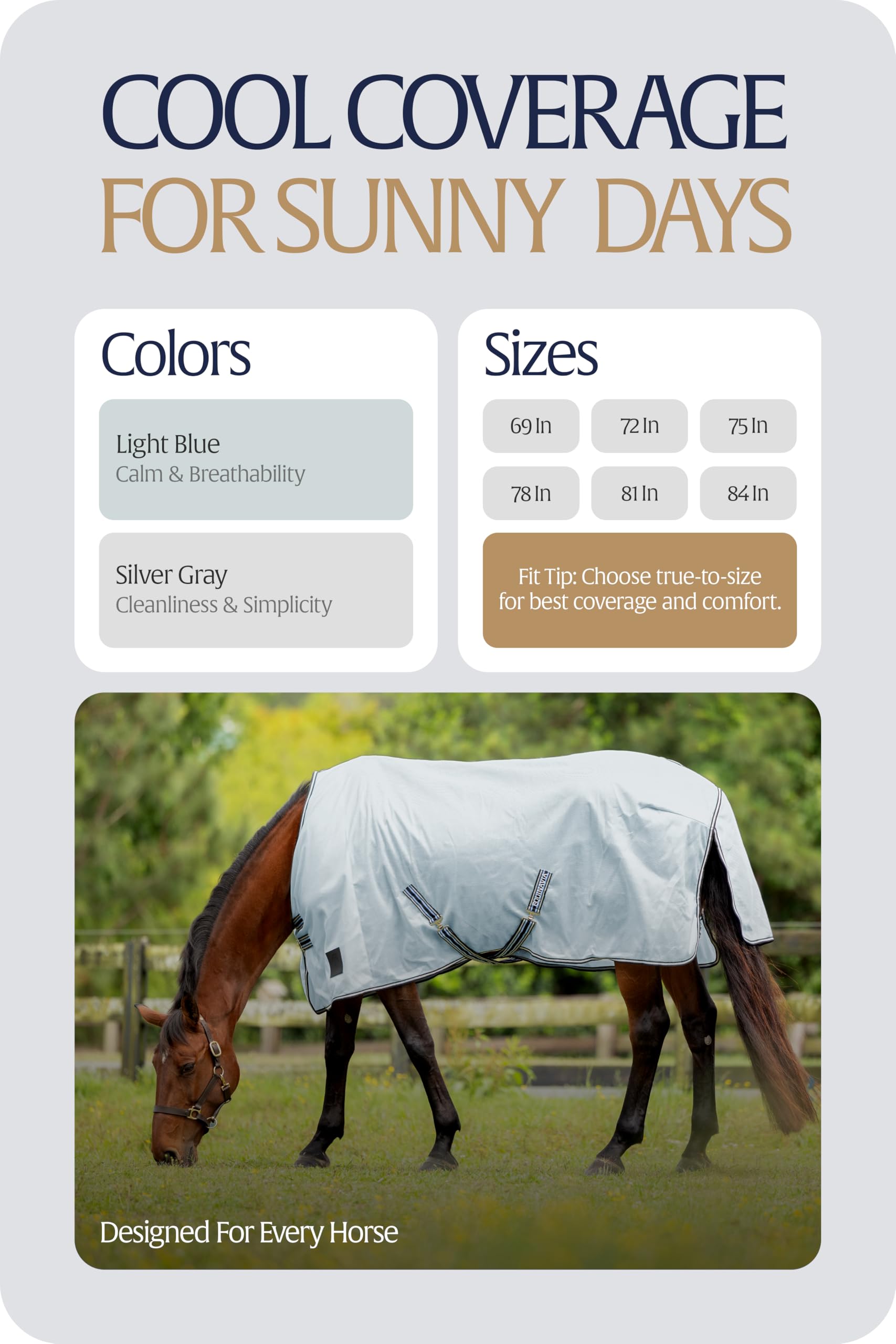 Equinavia Gard Horse Fly Sheet: ajuste seguro con costuras reforzadas para uso diario