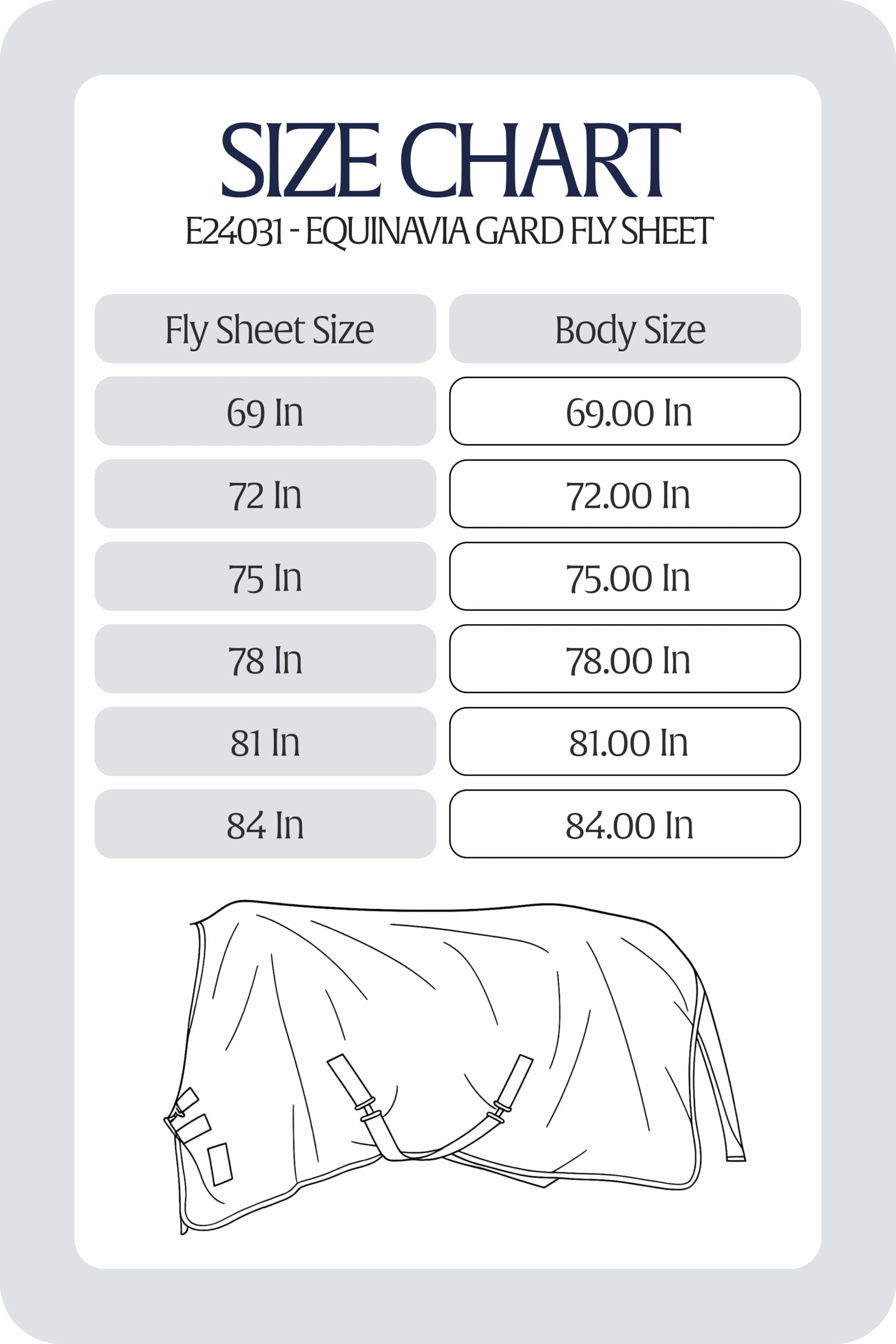 Equinavia Gard Horse Fly Sheet: cierre frontal ajustable para un ajuste personalizable