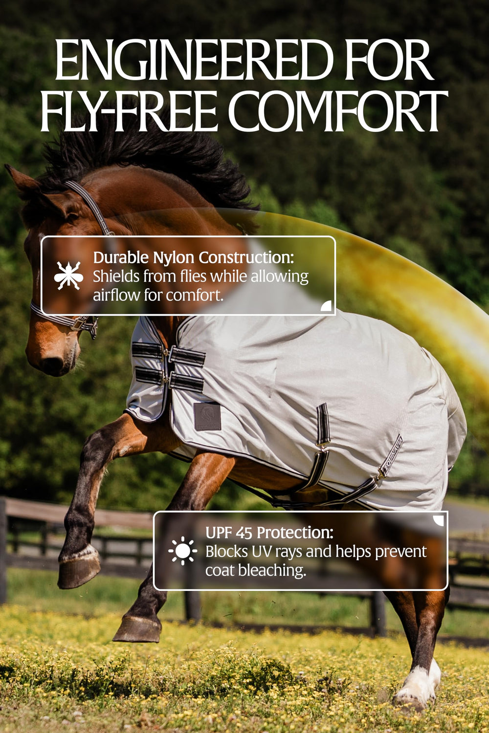 Equinavia Gard Fly Sheet cobertura de vientre para mayor cobertura antiinsectos