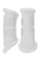 Espinilleras Equinavia Vali: exterior cuero sintético para protección duradera.