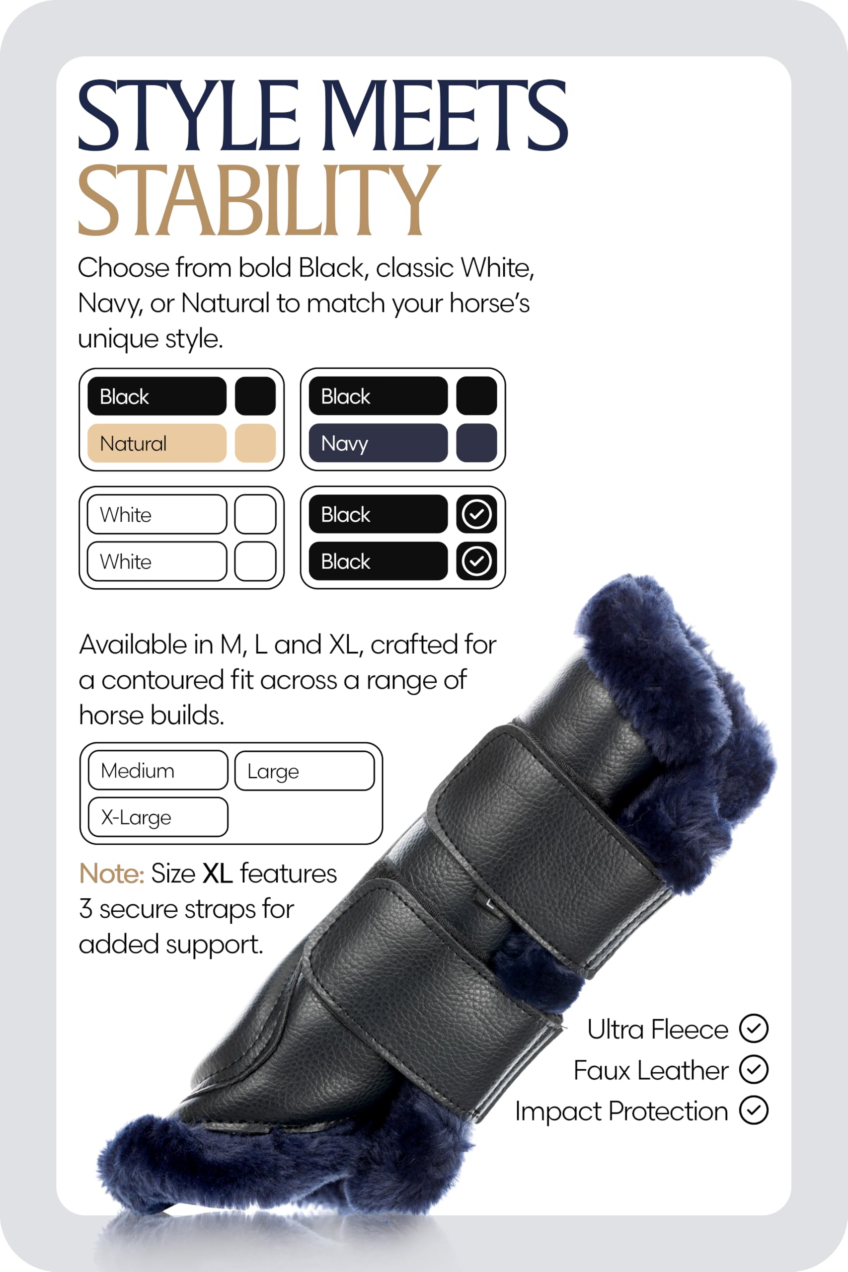Equinavia Vali Ultra Fleece Brushing Boots: almohadilla acolchada para protección de impactos.