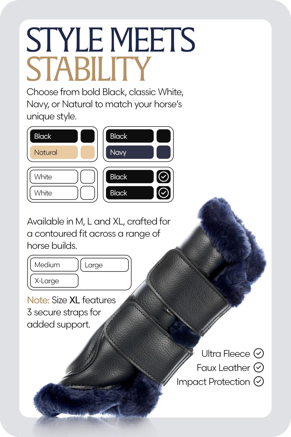 Equinavia Vali Ultra Fleece Brushing Boots: almohadilla acolchada para protección de impactos.