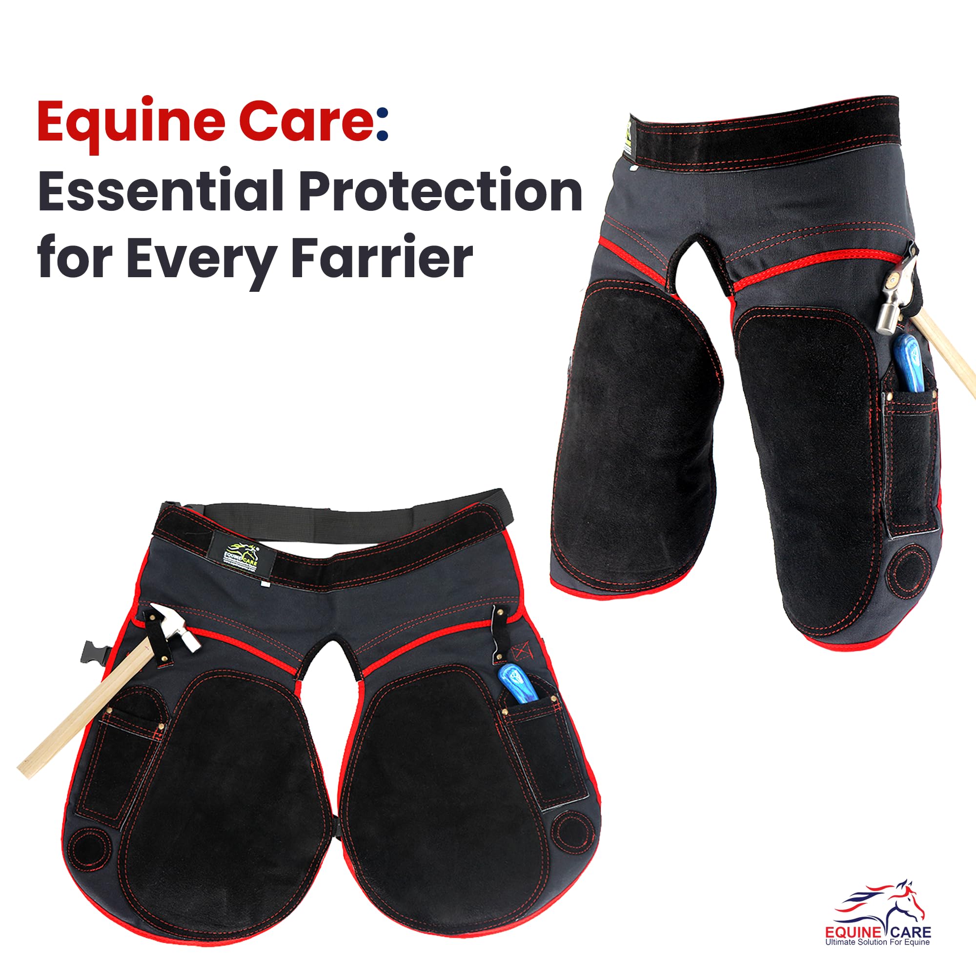 Delantal Equine Care, imanes y bucles para sujeción rápida