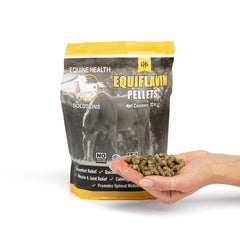 Cucharilla medidora de Equiflavin Pellets para dosis por porción y uso diario suave.