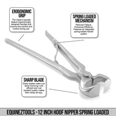 Equinez Cortapezuñas 12” con resorte, facilita cortes repetitivos.