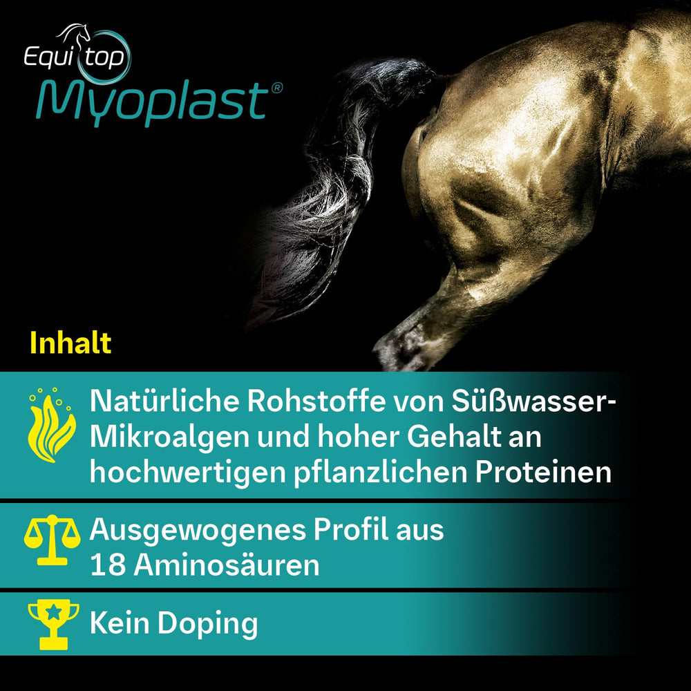 Equitop Myoplast: consistencia cremosa para una aceptación más fácil.