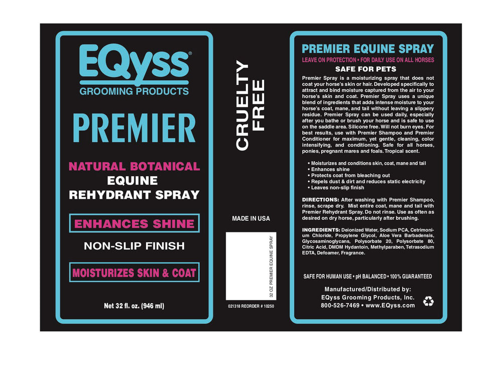 Eqyss Premier Equine Spray Hecho en EE. UU. garantiza calidad diaria