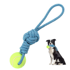 Juguete de cuerda Erhalithegro para perros con pelota de tenis, ideal para morder y jugar.