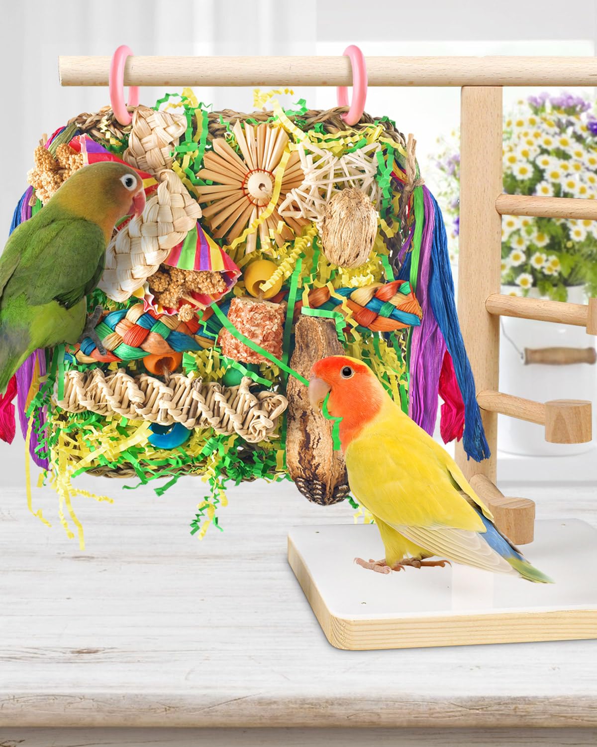 ERKOON juguetes para aves pequeños aptos para diversas especies