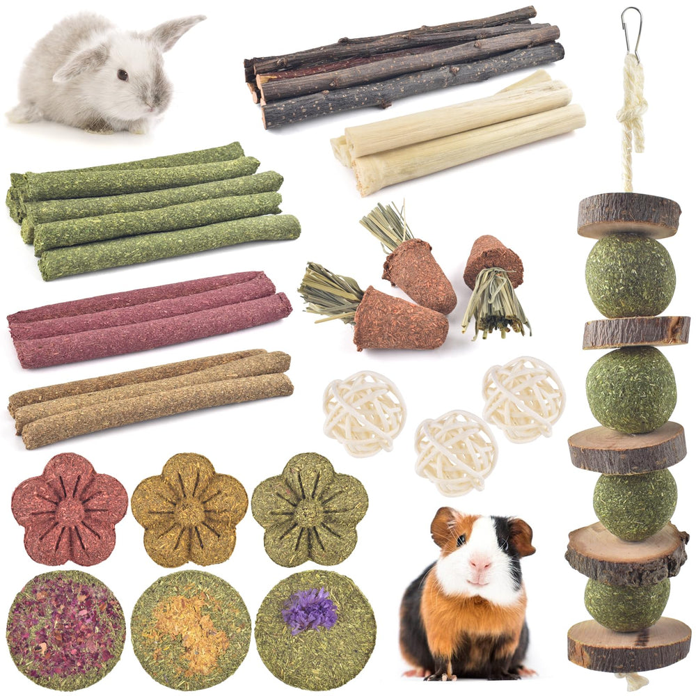 ERKOON Juguetes para conejos: conjunto de masticación y exploración.