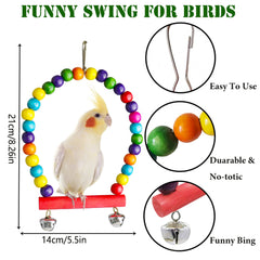 ESRISE juguete con campanas colgantes para aves, alienta juego interactivo.