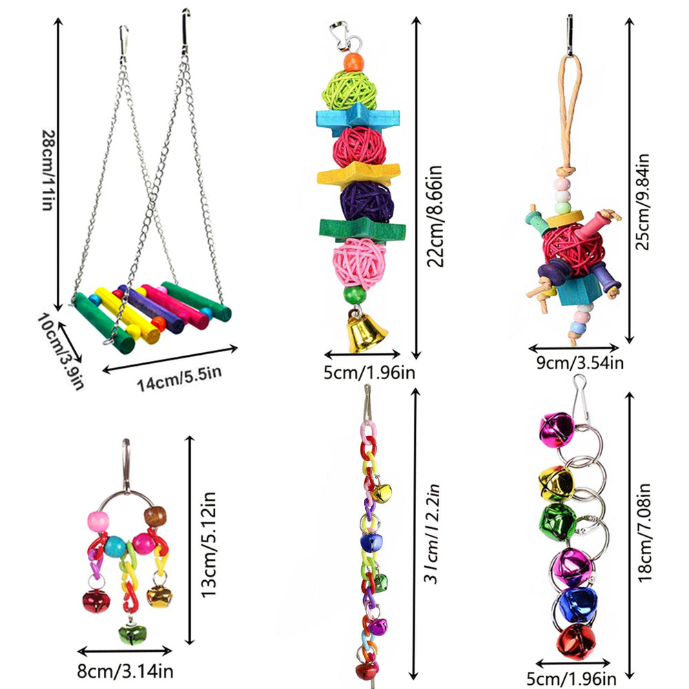 ESRISE juguetes de colores para jaula; atraen atención y estimulan juego.