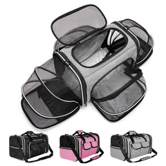 ESTARER Transportin expandible con cuatro lados, ofrece ventilación óptima para tu mascota.