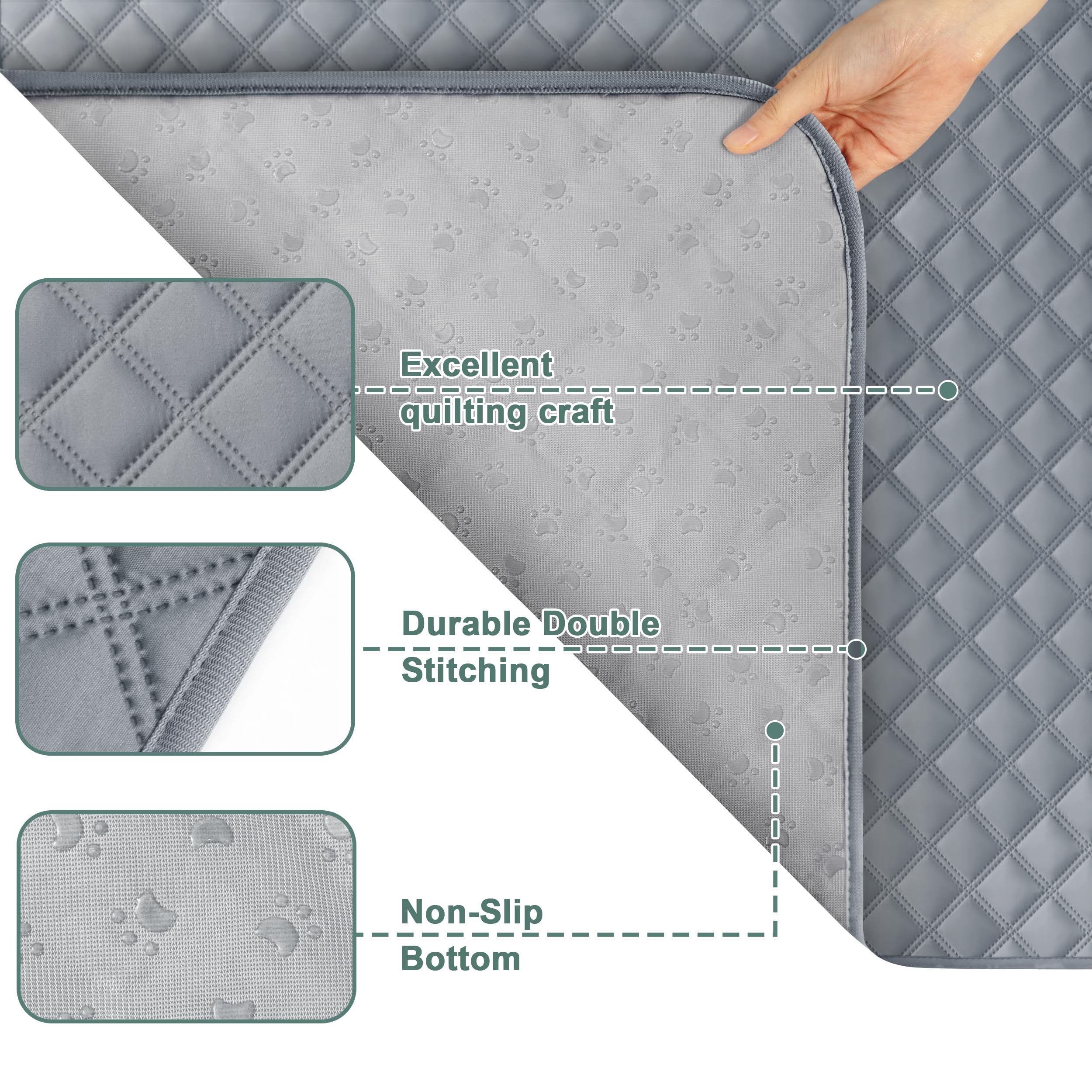 Prueba impermeable de Eterish protege el suelo y facilita la limpieza.