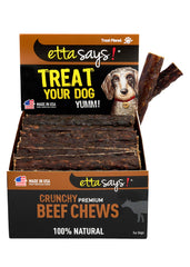 Etta Says! Masticables de carne de 4.5 pulgadas para perros, sabor natural.