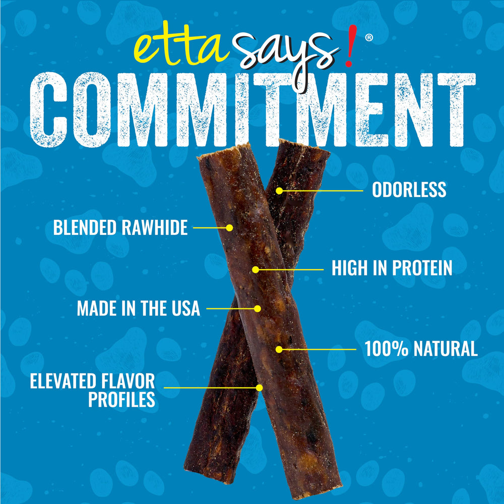 etta says! masticables crujientes de alce 4.5 para perros, textura agradable
