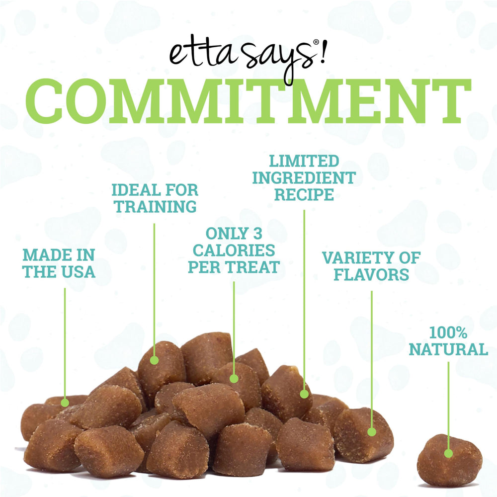 etta says! Hecho en EE UU: premios de entrenamiento con queso para perros