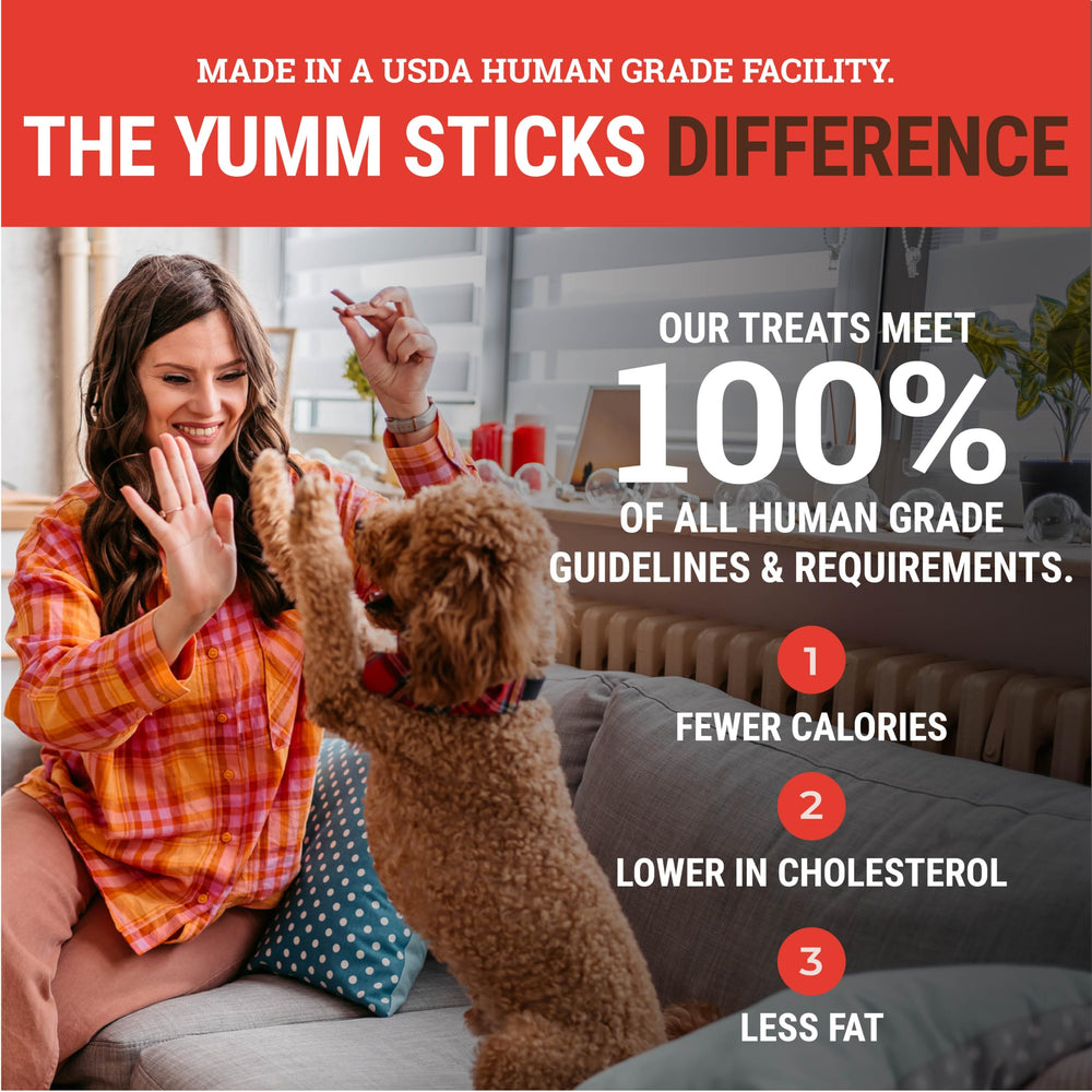 etta says! Yumm Sticks: entrenamiento con porciones fáciles de partir.