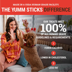 etta says! Yumm Sticks: entrenamiento con porciones fáciles de partir.