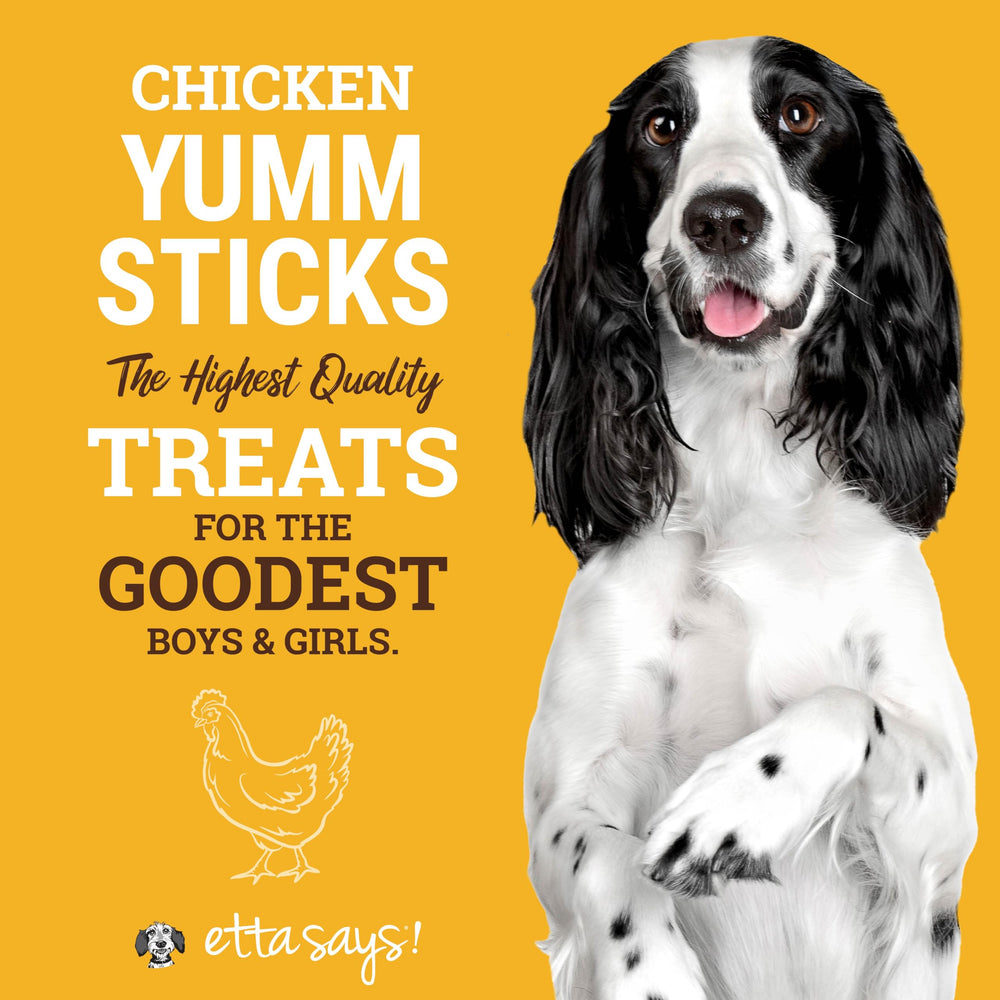 etta says! Yumm Sticks, envase individual para conservar la frescura.