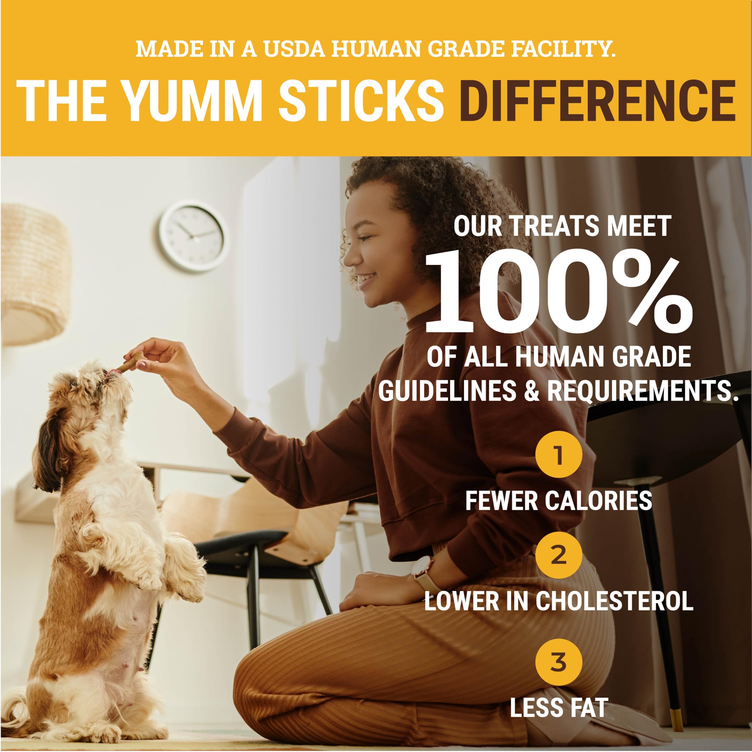 etta says! Yumm Sticks, porciones para entrenamiento fáciles de usar.