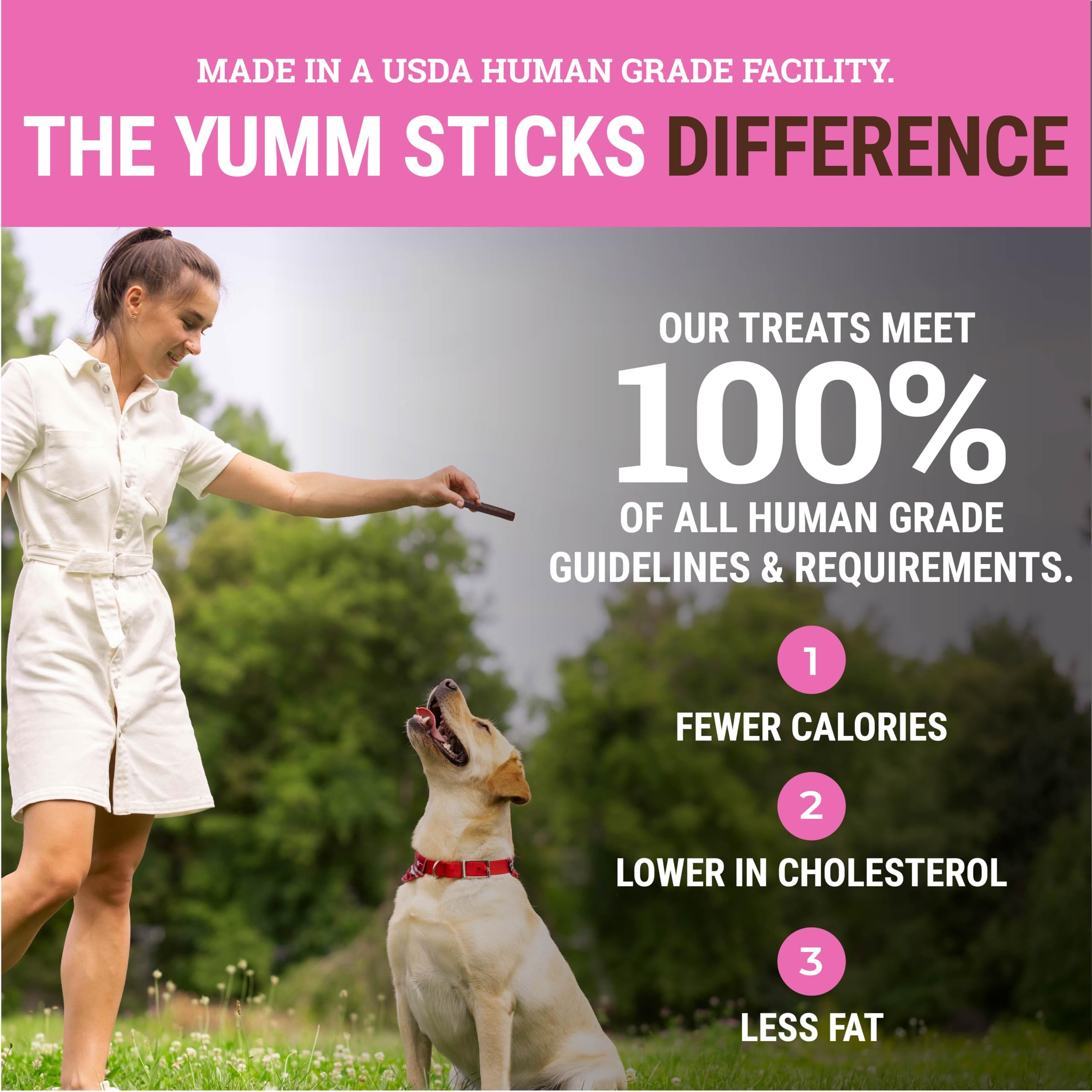 etta says! Yumm Sticks textura suave para entrenamiento y troceo sencillo.