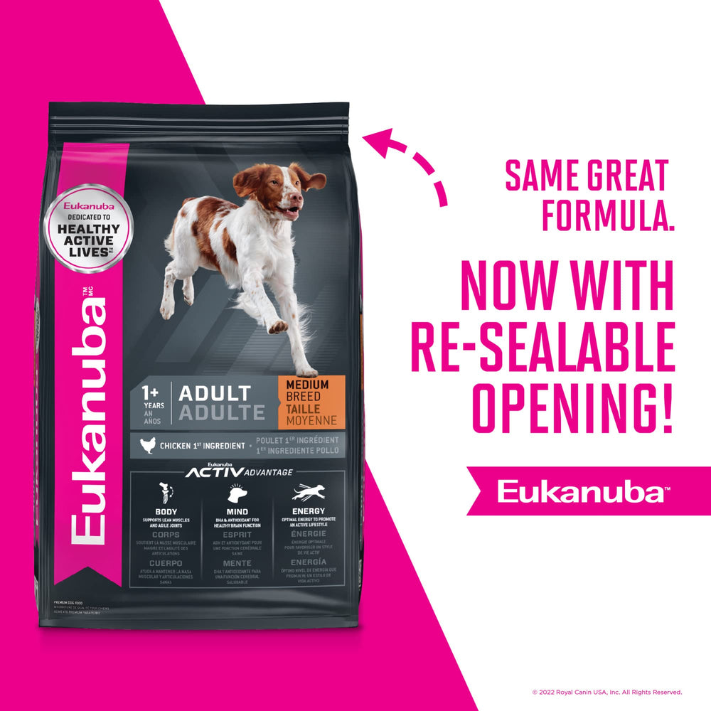 Eukanuba proteína de pollo de alta calidad como primer ingrediente para perros activos