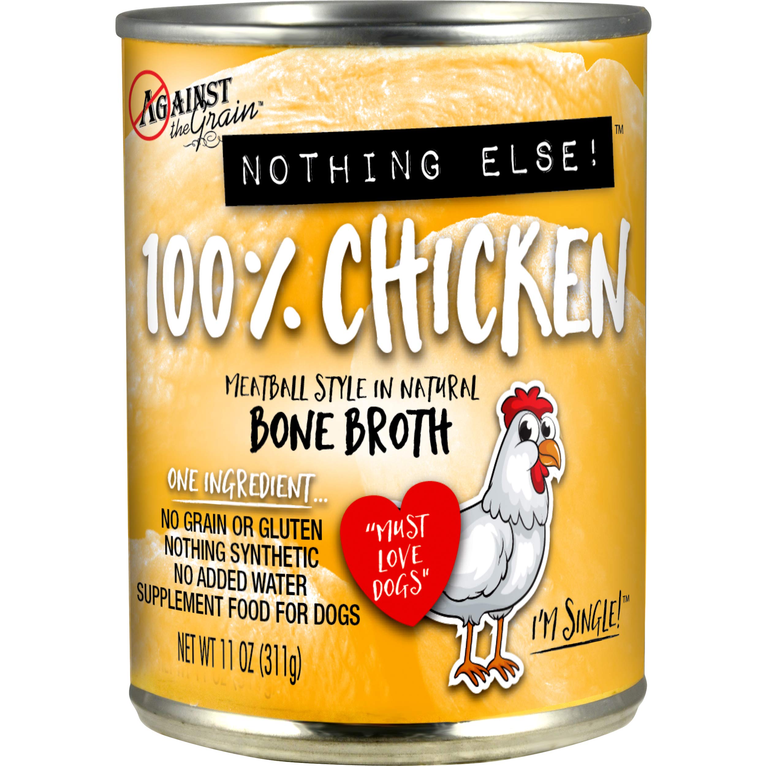 Evanger's Pollo único: envase sellado mantiene frescura y nutrientes sin necesidad de agua añadida.