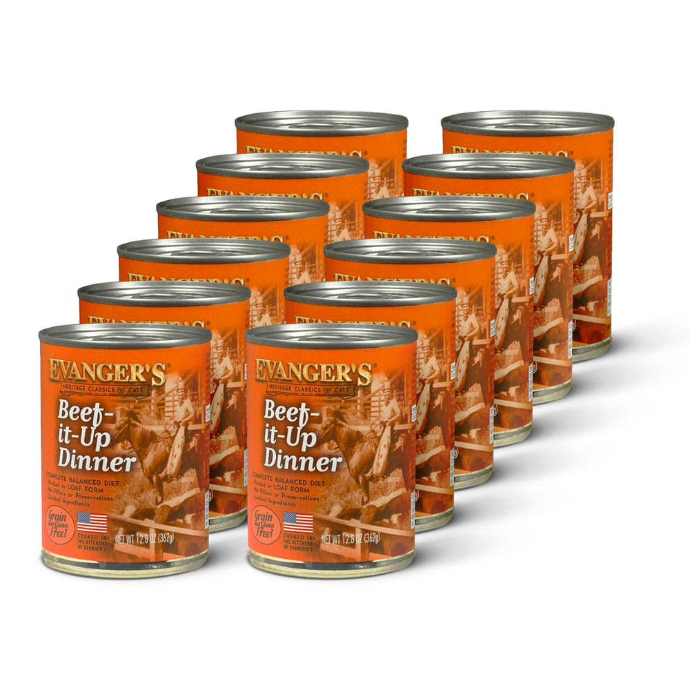 Evanger's res en lata de 354 g lista para alimentar gatos.