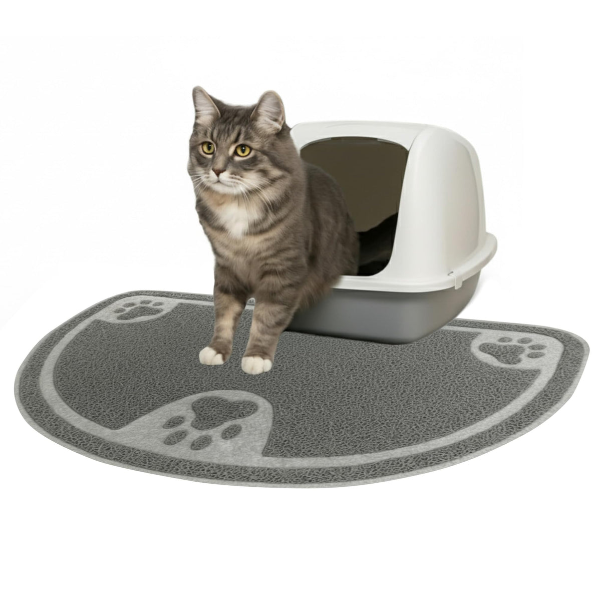 Alfombrilla Evelots para arenero de gatos captura arena y mantiene la casa limpia
