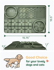 Evenco mat olfativa verde estimula la exploración sensorial del perro.