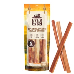 Ever Farm Palitos bully 12 pulgadas 5pack, ideal para perros grandes y masticación prolongada.