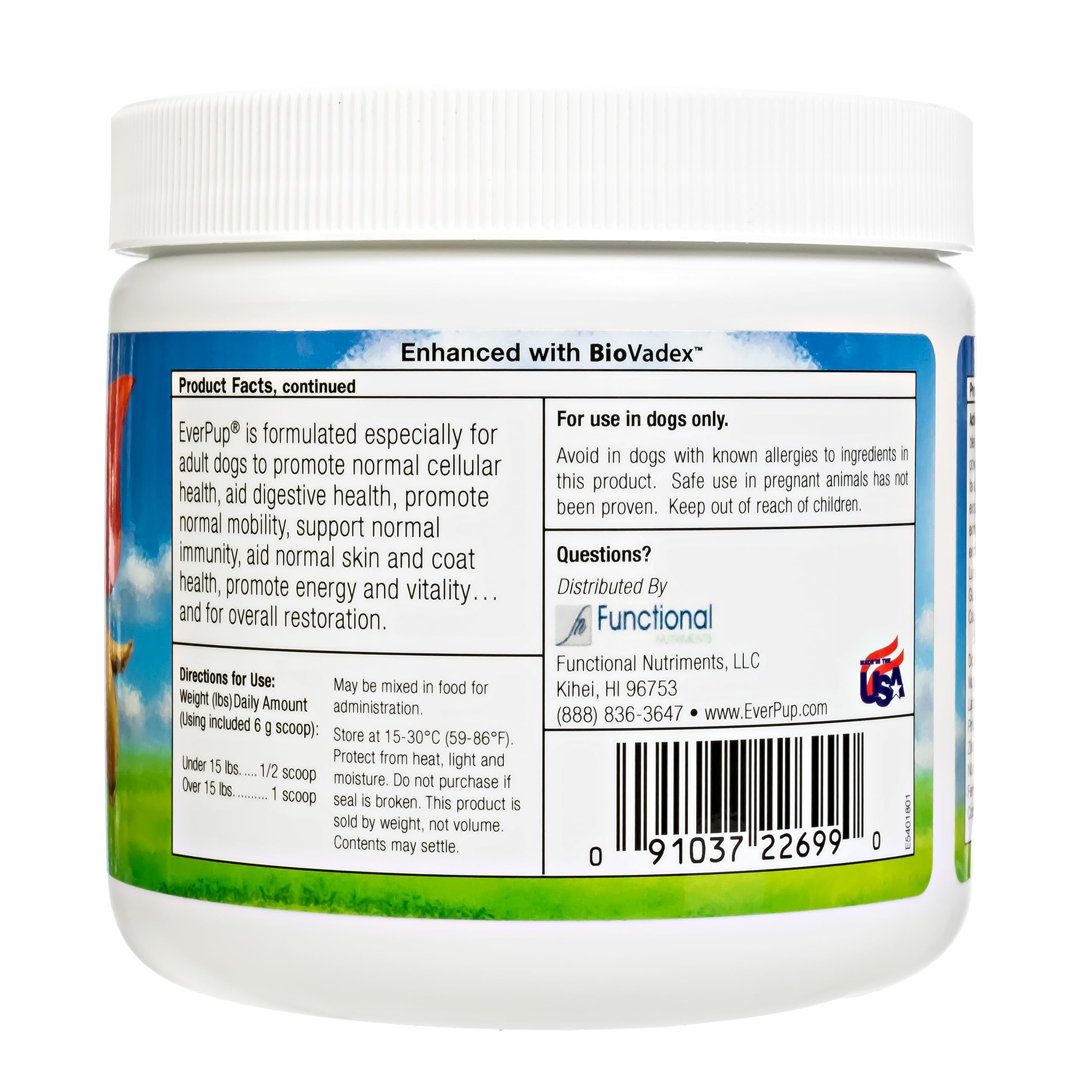 EverPup probióticos y prebióticos para digestión equilibrada.