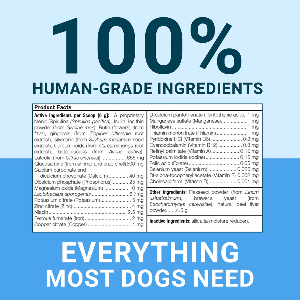 EverPup fórmula estadounidense con ingredientes de grado humano.