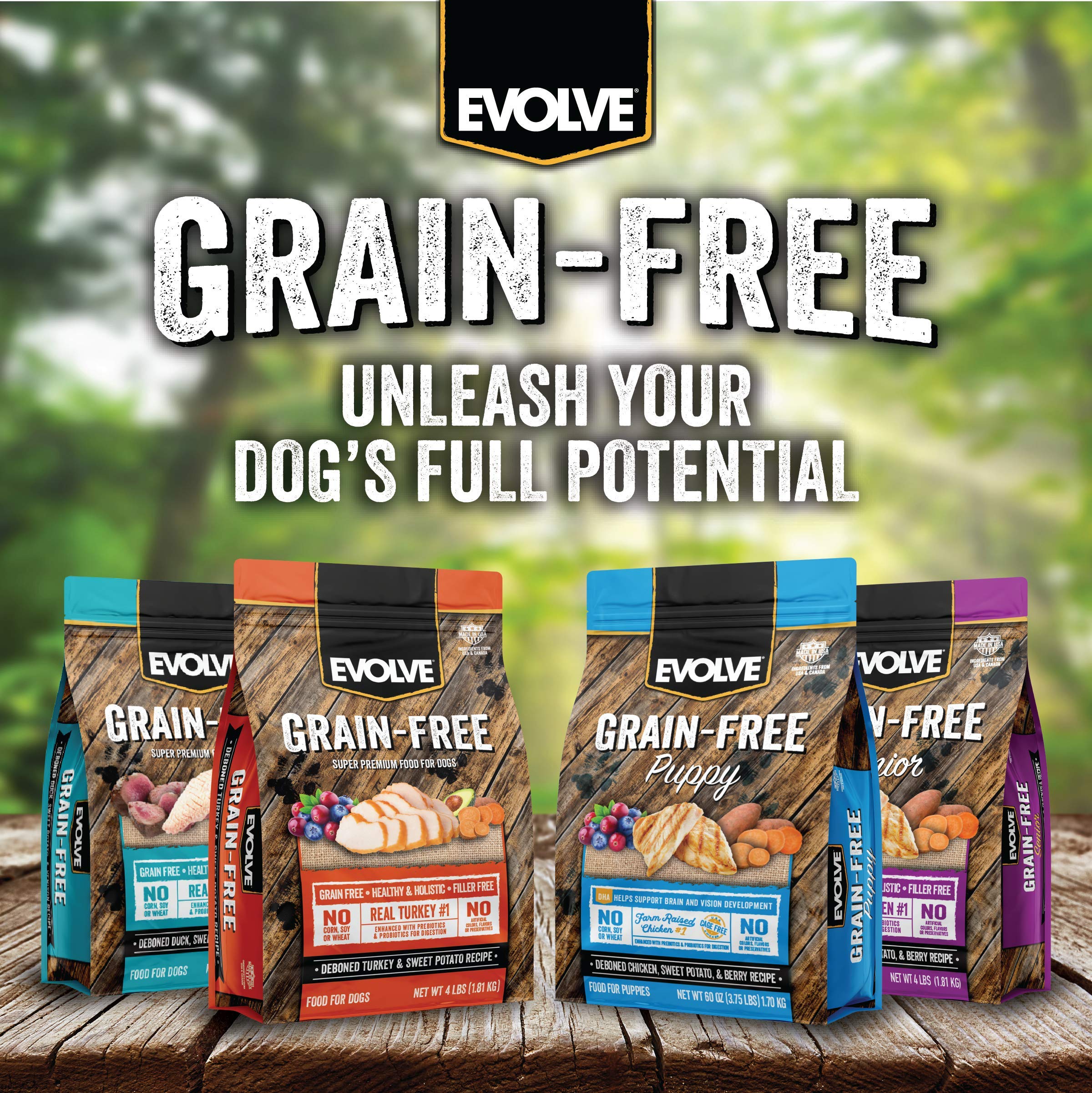 Evolve comida para perros adultos, nutrición equilibrada