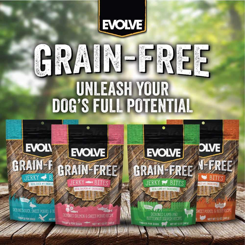Evolve bocados-para-perros-activos, snack sabroso para paseos y juego.