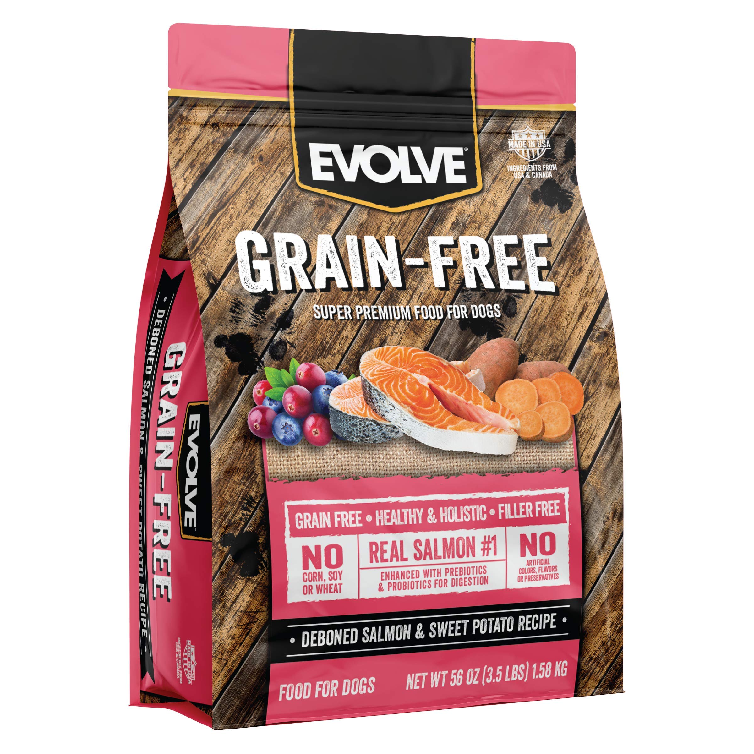 Evolve salmón deshuesado en bolsa, fuente premium para perros activos
