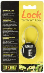 Exo Terra cerradura para terrario de vidrio ofrece seguridad y evita aperturas accidentales.