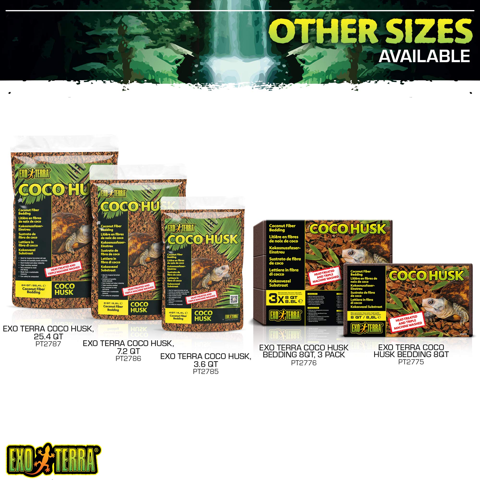 Exo Terra Coco Husk: sustrato ecológico para fauna en terrarios.