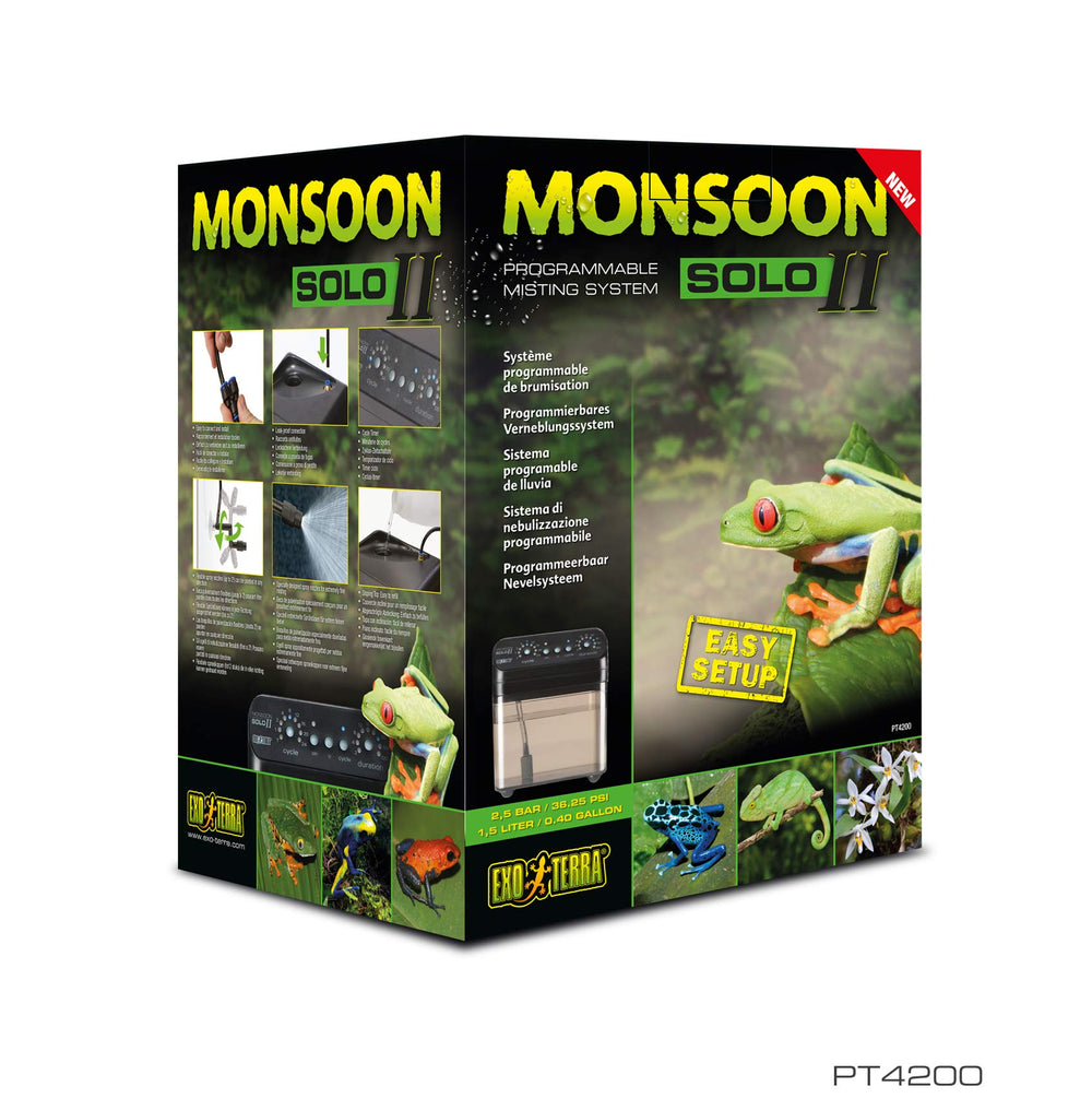 Exo Terra Monsoon Solo II: diseño expandible para cubrir múltiples terrarios.