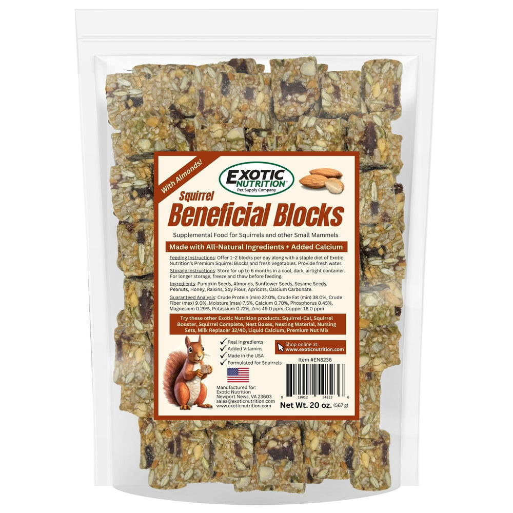Exotic Nutrition bloque para ardilla favorece el forraje y la exploración.