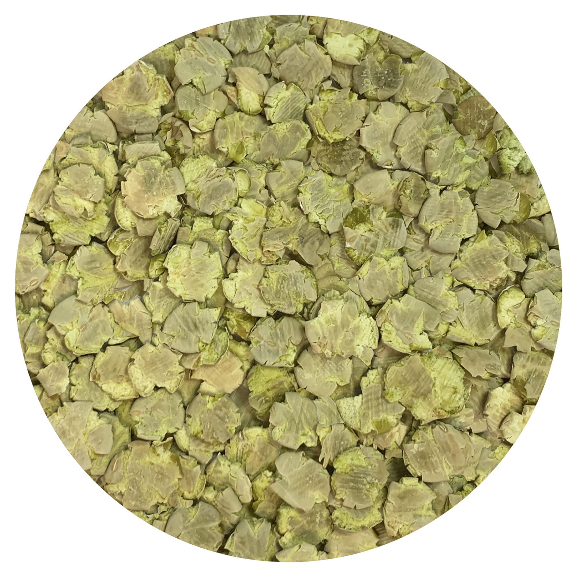 Copos de guisante verde de Exotic Nutrition, textura delicada para masticar con facilidad.