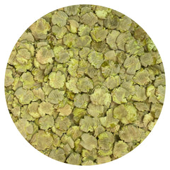 Copos de guisante verde de Exotic Nutrition, textura delicada para masticar con facilidad.